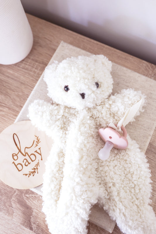 Charlie Bear Paci Comforter Ivory