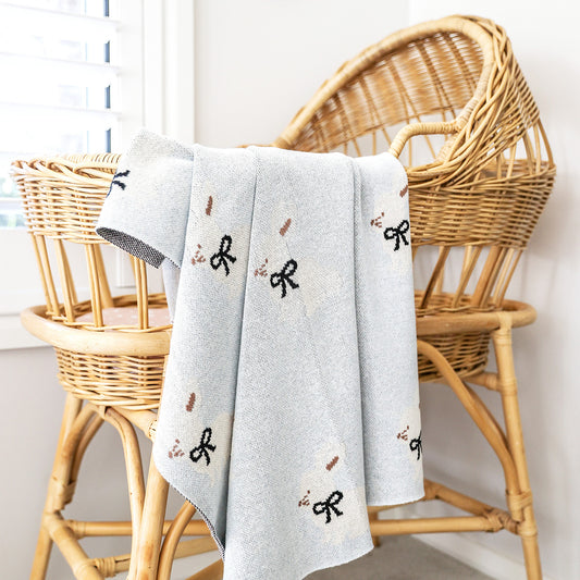 Baby Bunny Blanket Blue