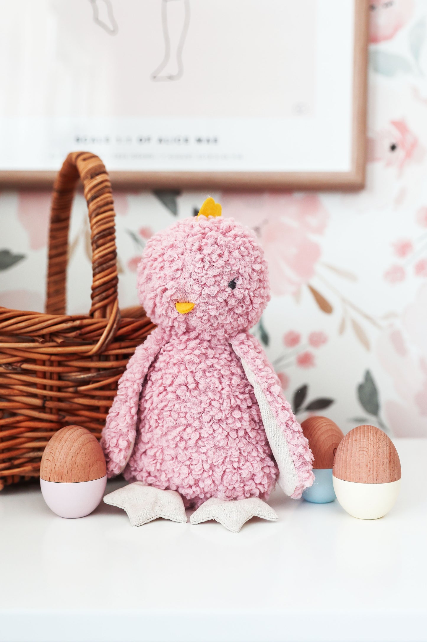 Cuddly Baby Chick Pink 28cm