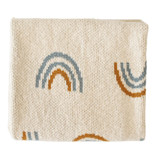 Rainbow Baby Blanket Blue