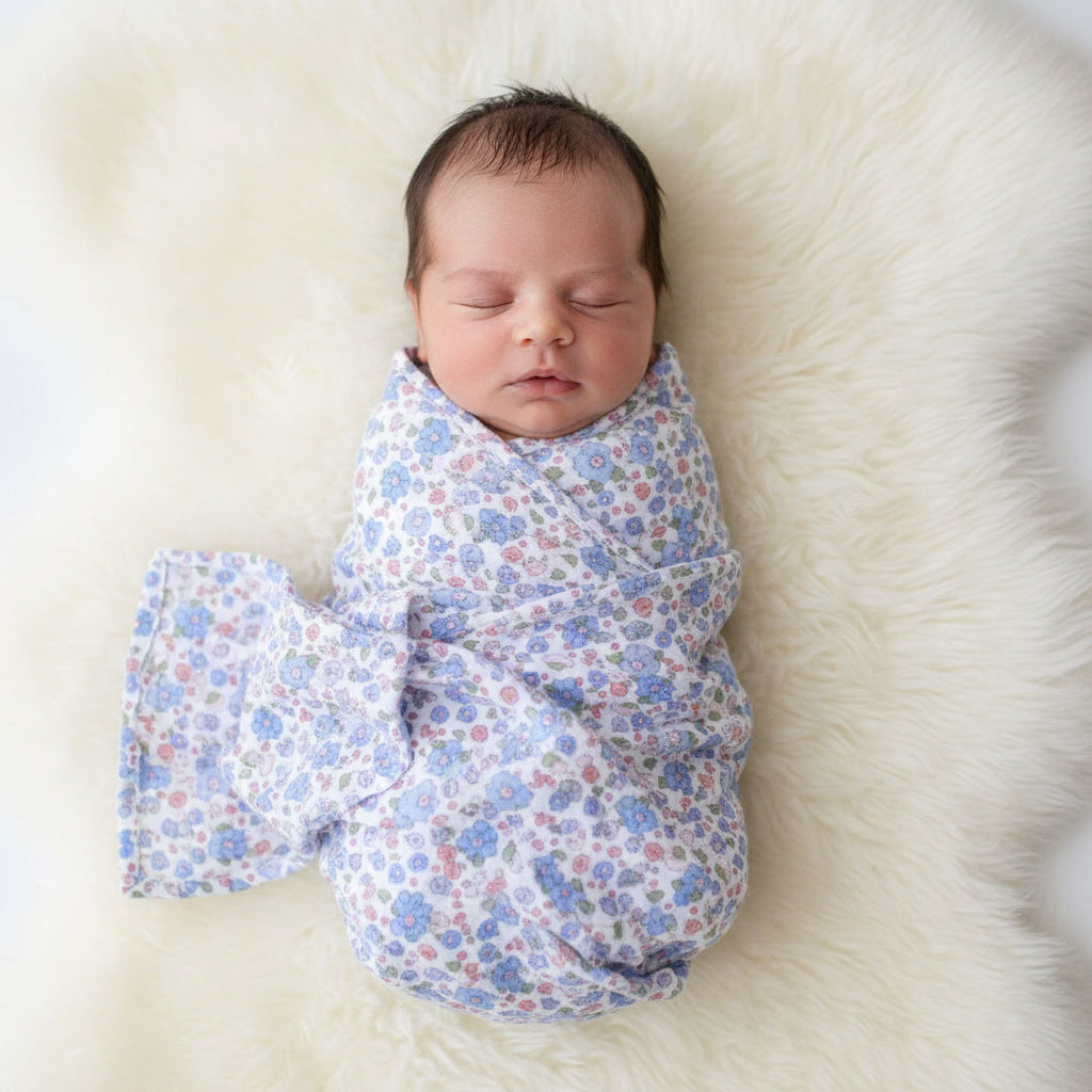 Muslin Swaddle Liberty Blue