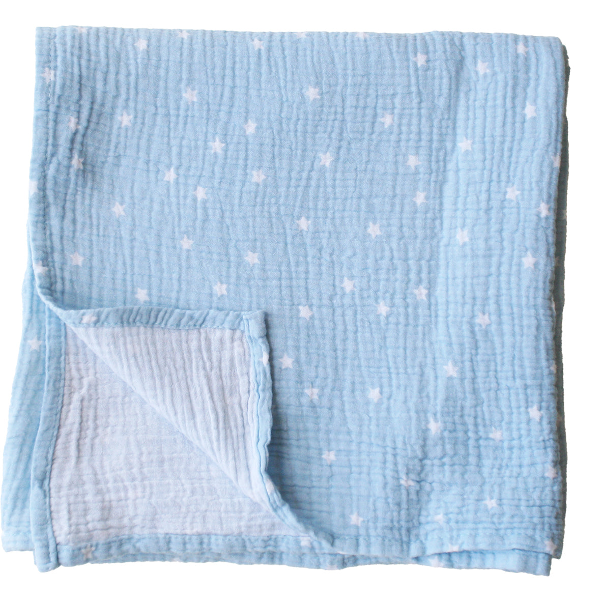 Muslin Swaddle Starry Night Baby Blue