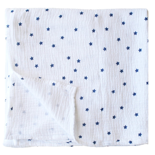 Muslin Swaddle Navy Stars