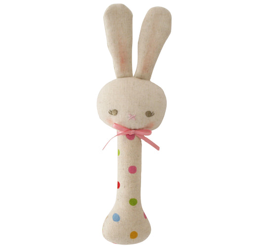 Baby Bunny Stick Rattle Confetti Spot