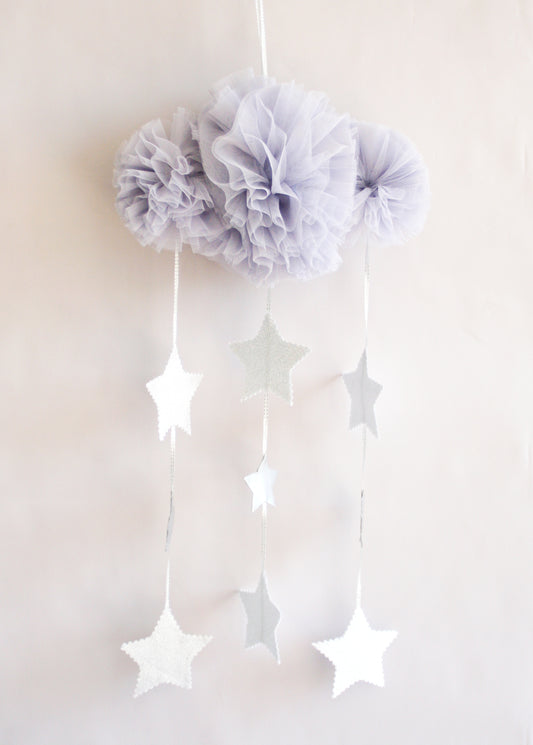 Tulle Cloud Mobile - Mist & Silver