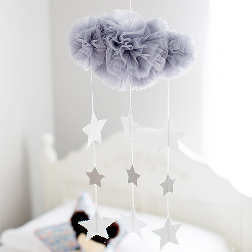 Tulle Cloud Mobile - Mist & Silver