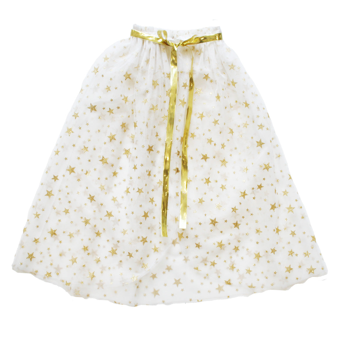 Dress Up Tulle Star Cape Ivory Gold