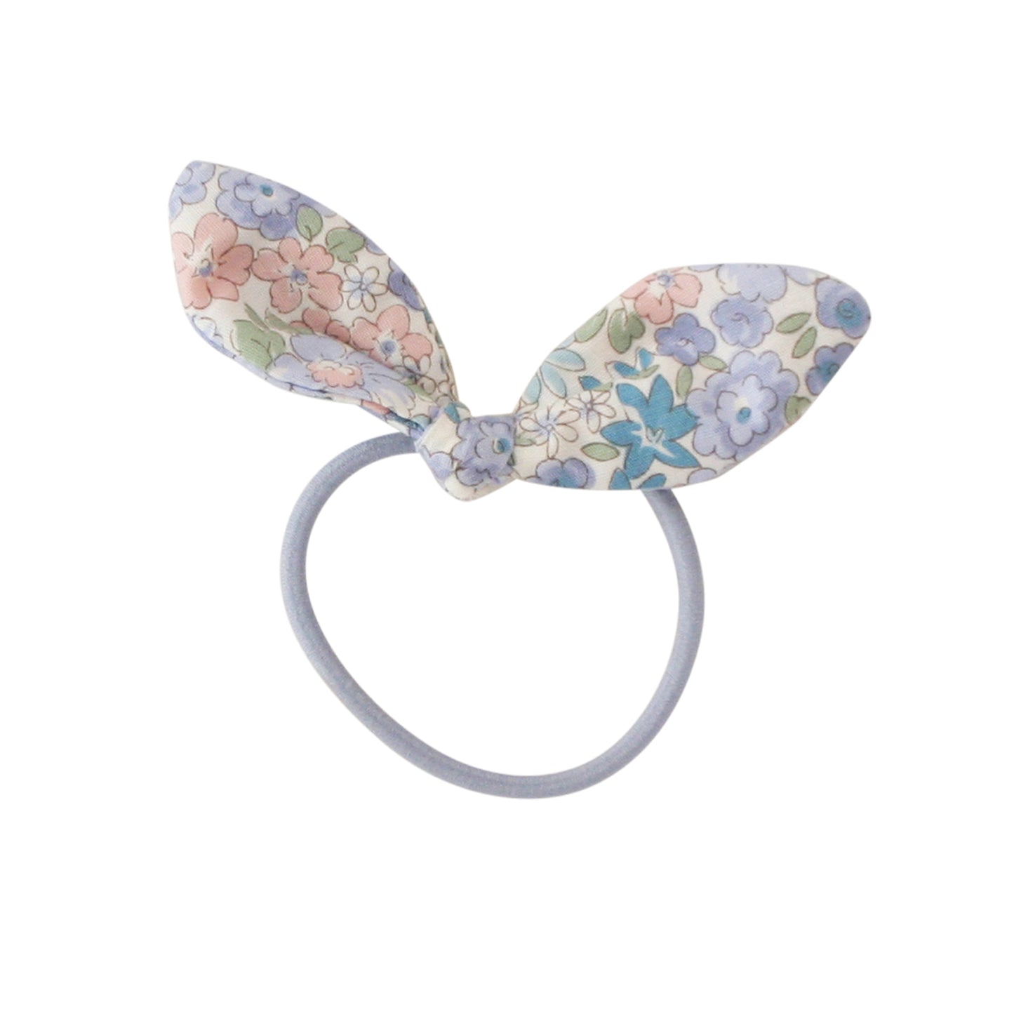 Alimrose Bunny Hair Tie with floral bow, perfect for cute hairstyles for little girls