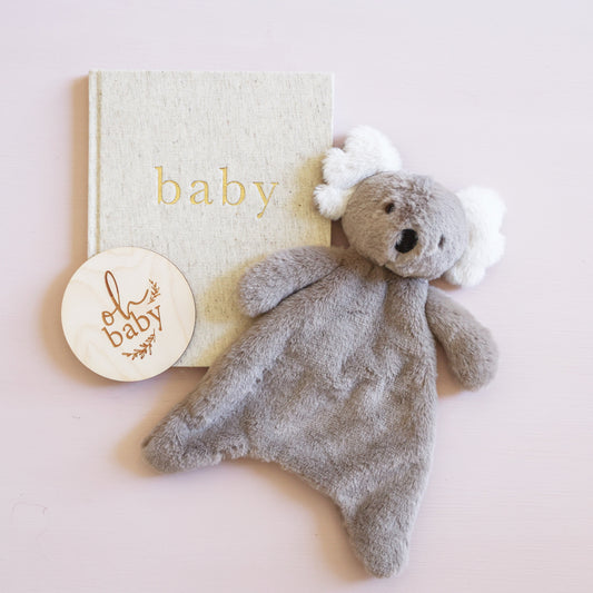 Plush Baby Koala Comforter Grey