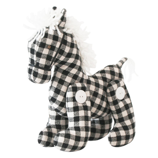 Jointed Pony 22cm Black Check
