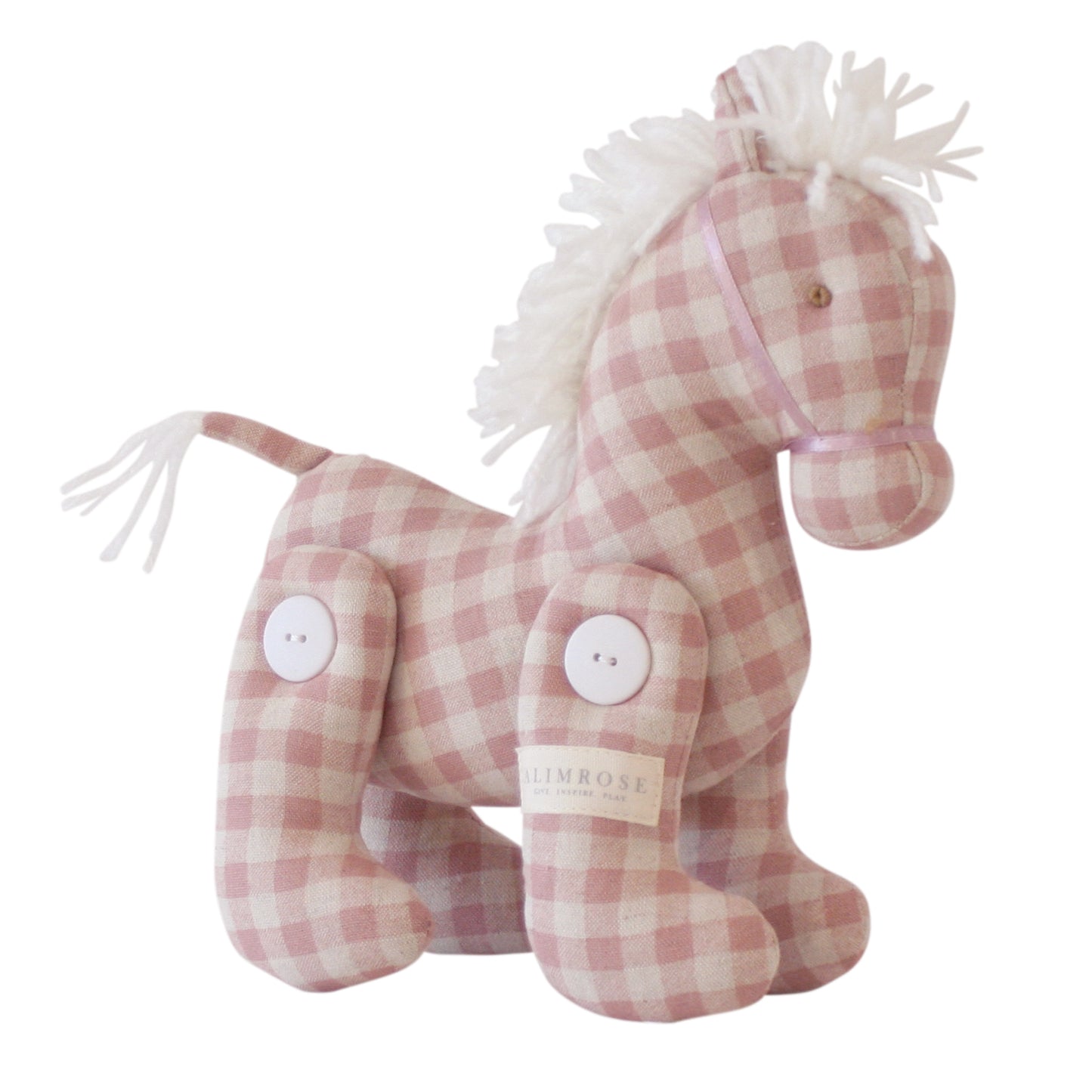 Jointed Pony 22cm Rose Check