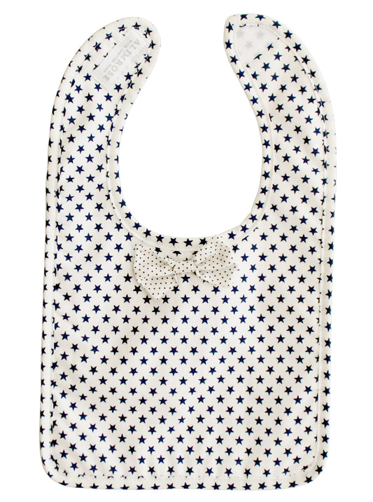 Bow Tie Bib White Navy Star