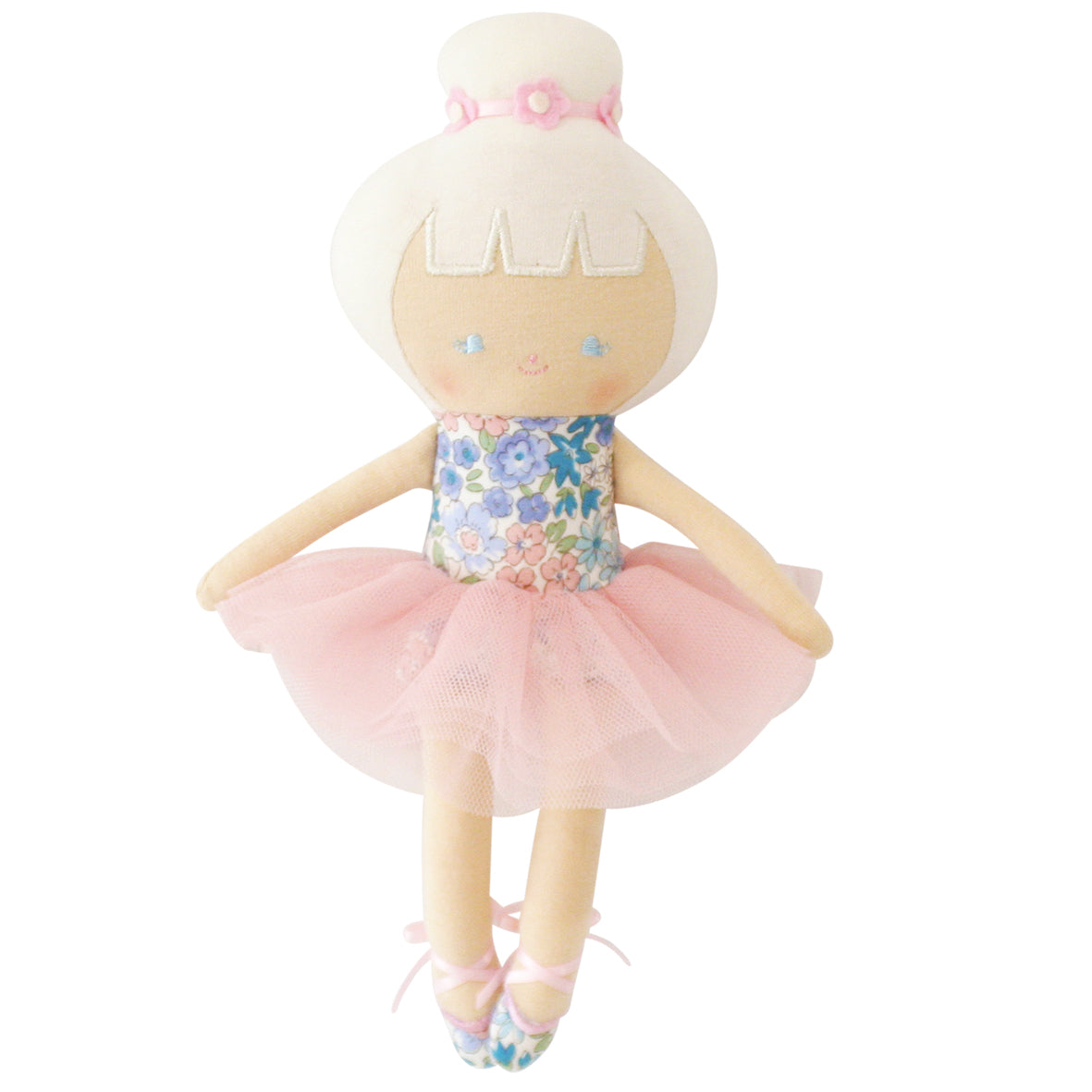 25cm Baby Ballerina doll in floral bodice and tulle tutu, perfect for kids aged 3+.