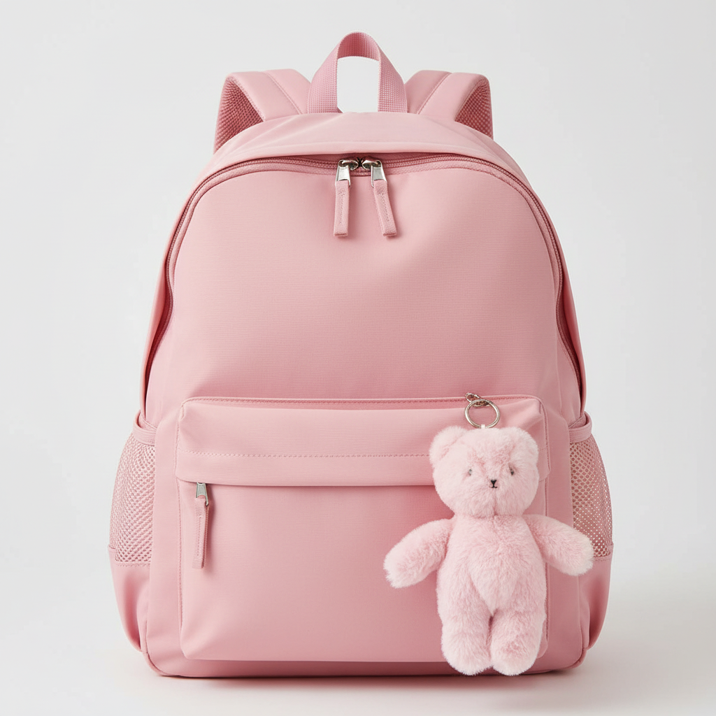 Mini Bear Bag Charm 20cm Pink