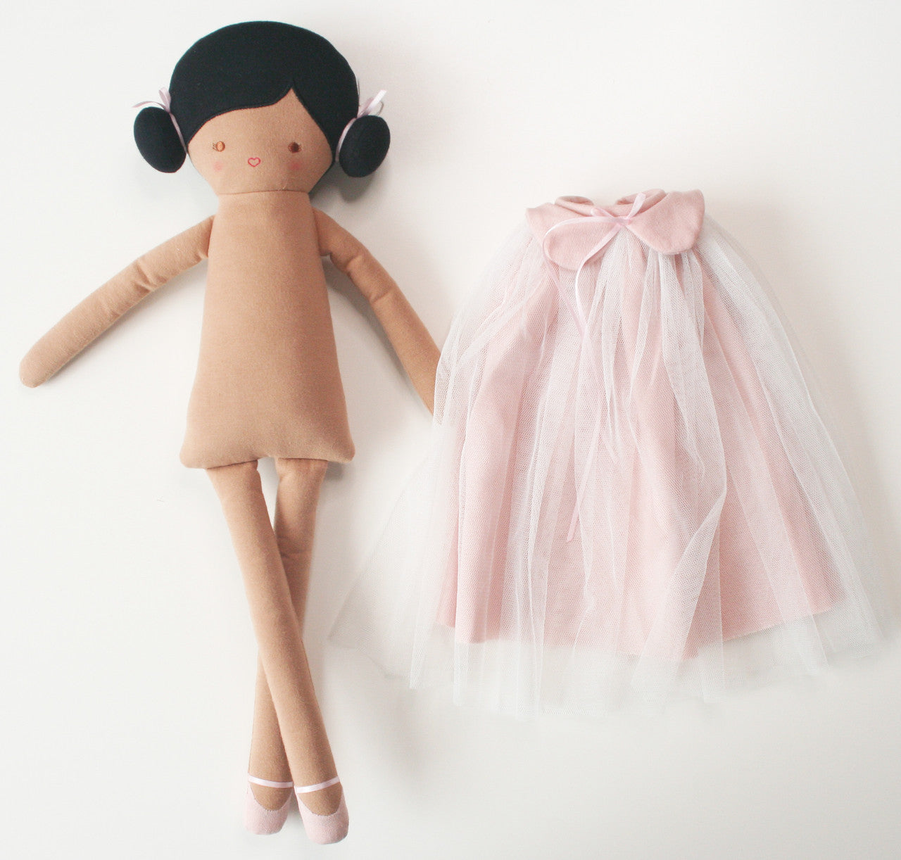 Lulu Doll 48cm in pink with a removable tulle dress, perfect for imaginative play and developmental learning.