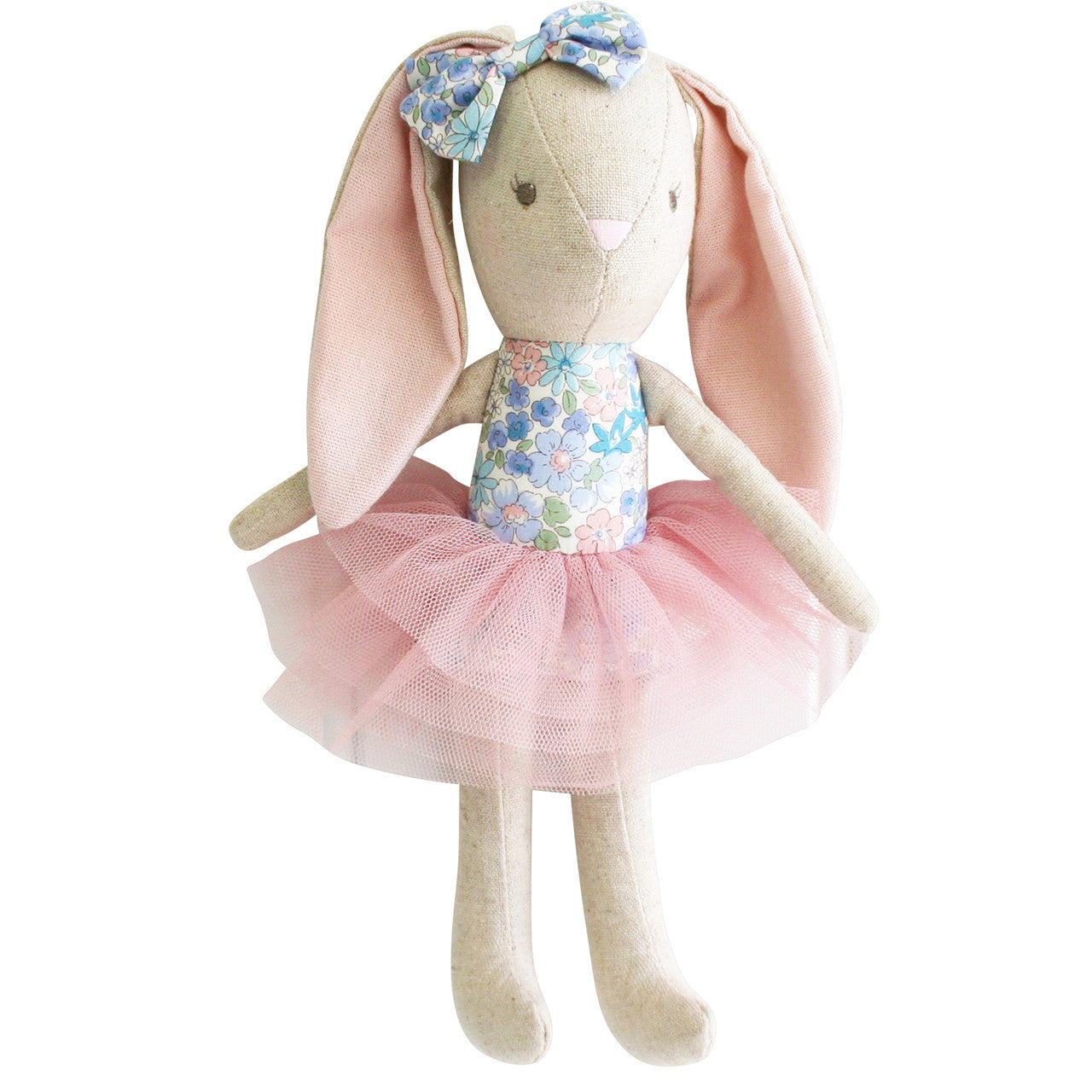 Linen Baby Pearl Bunny 26cm Liberty Blue