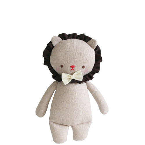 Linen Mini Rattle 18cm Lion