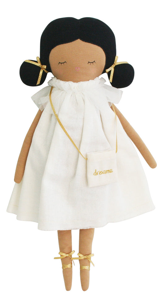 Emily Dreams Doll 40cm in ivory dress with side buns hairstyle, perfect friend for little girls.