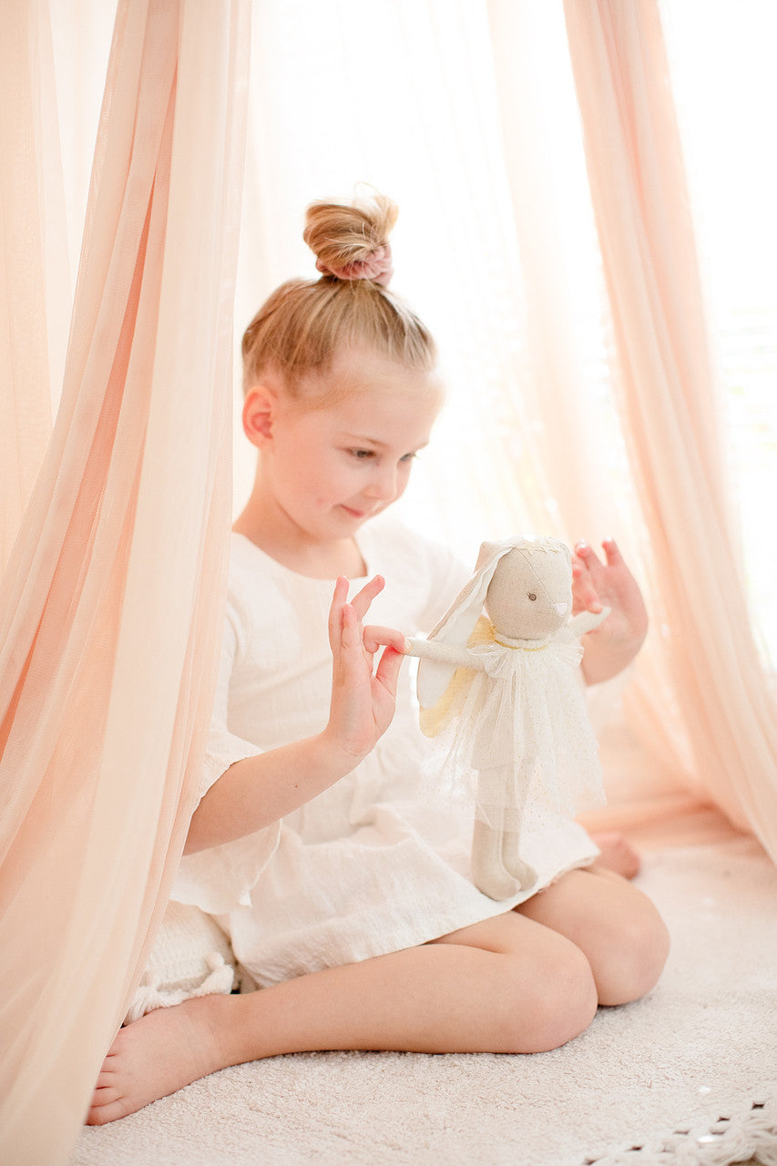 Mini Angel Bunny 27cm Ivory.