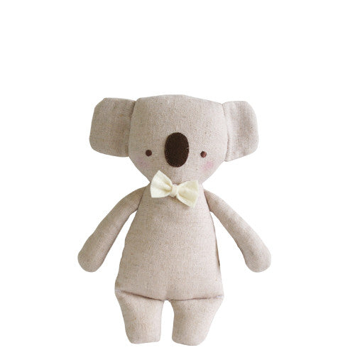 Linen Mini Rattle 18cm Koala