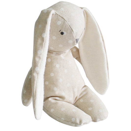 Floppy Bunny Linen 25cm White Spot