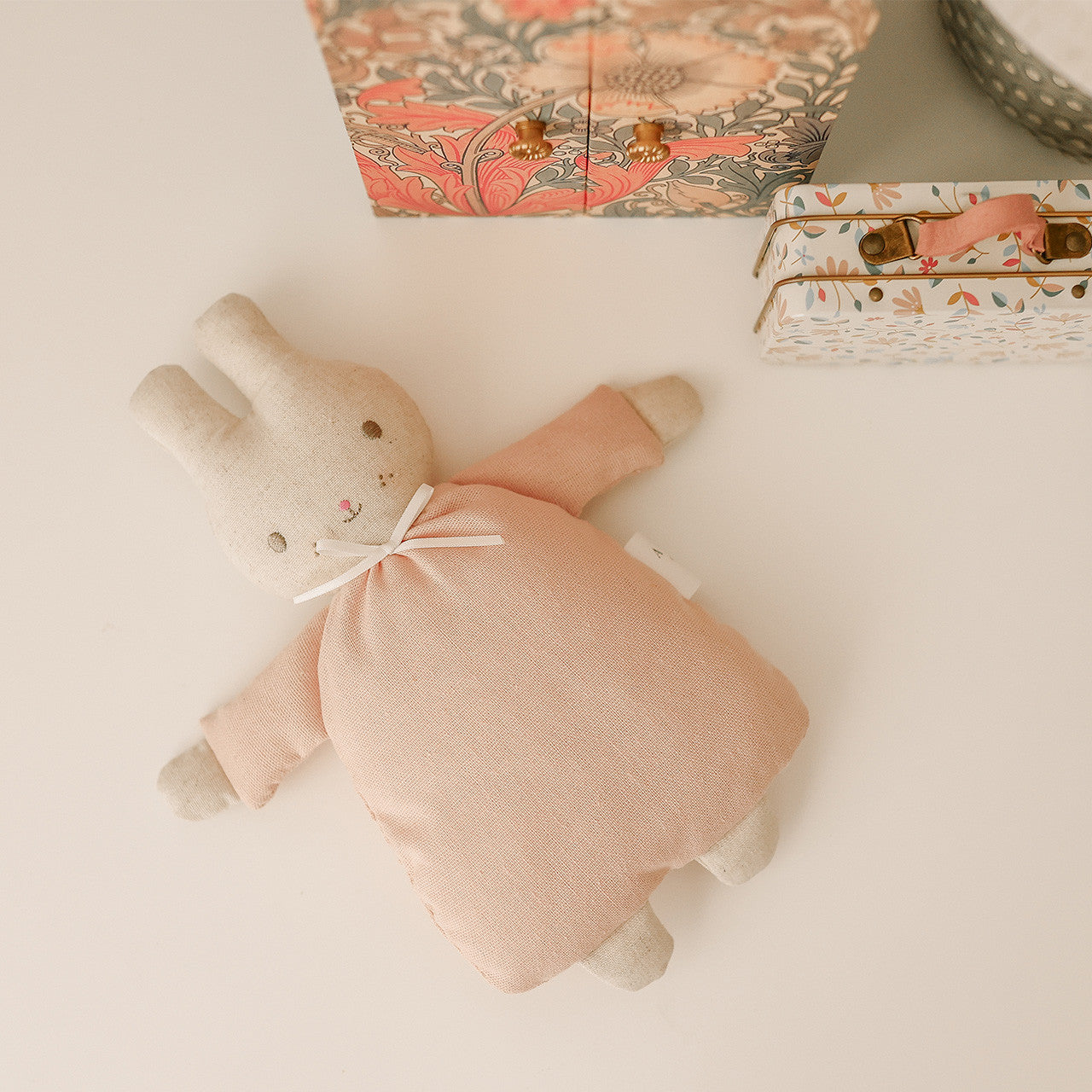 Riley Bunny Rattle 24cm Pink