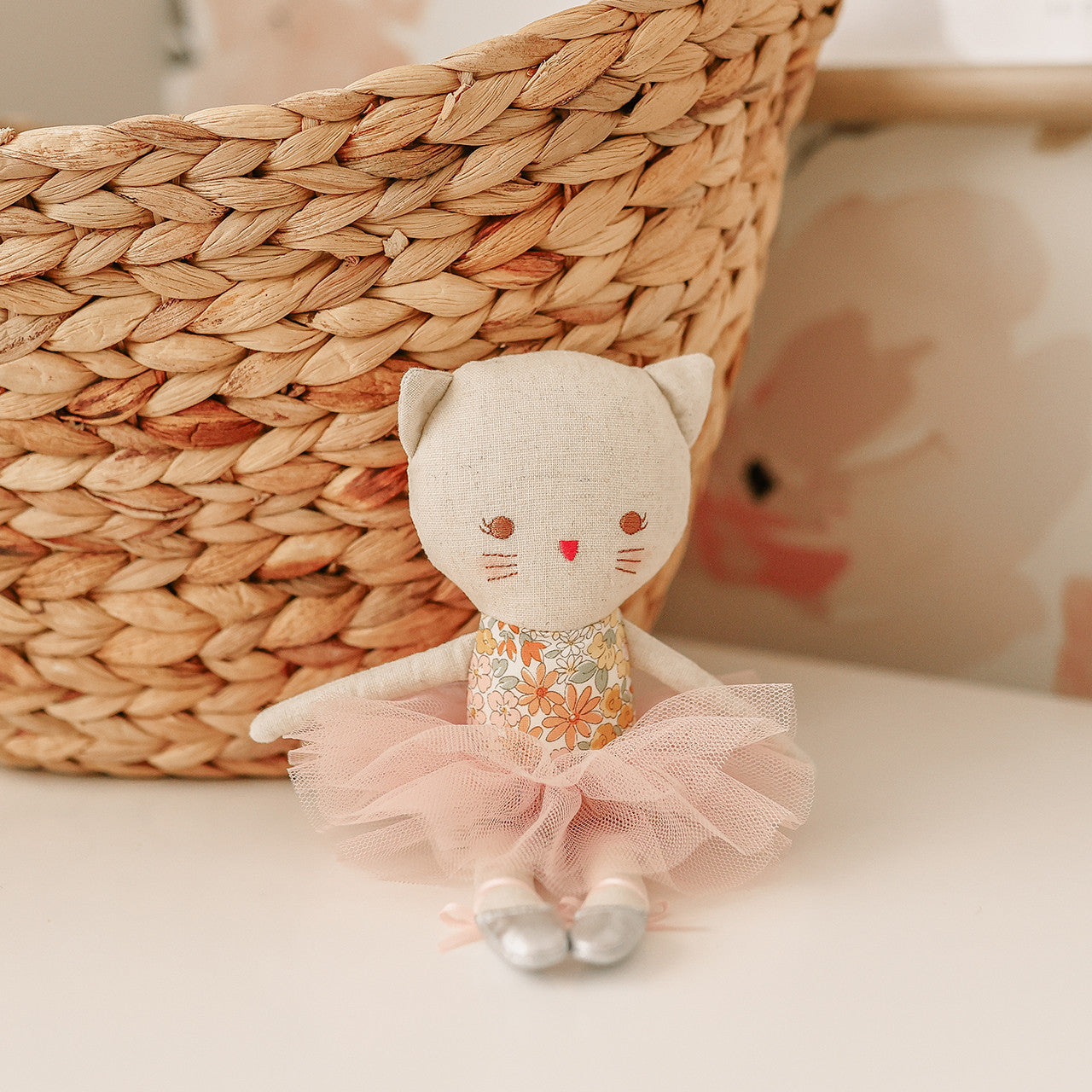 Odette Kitty Ballerina doll in floral bodice and tulle tutu, perfect for kids aged 18 months and up.