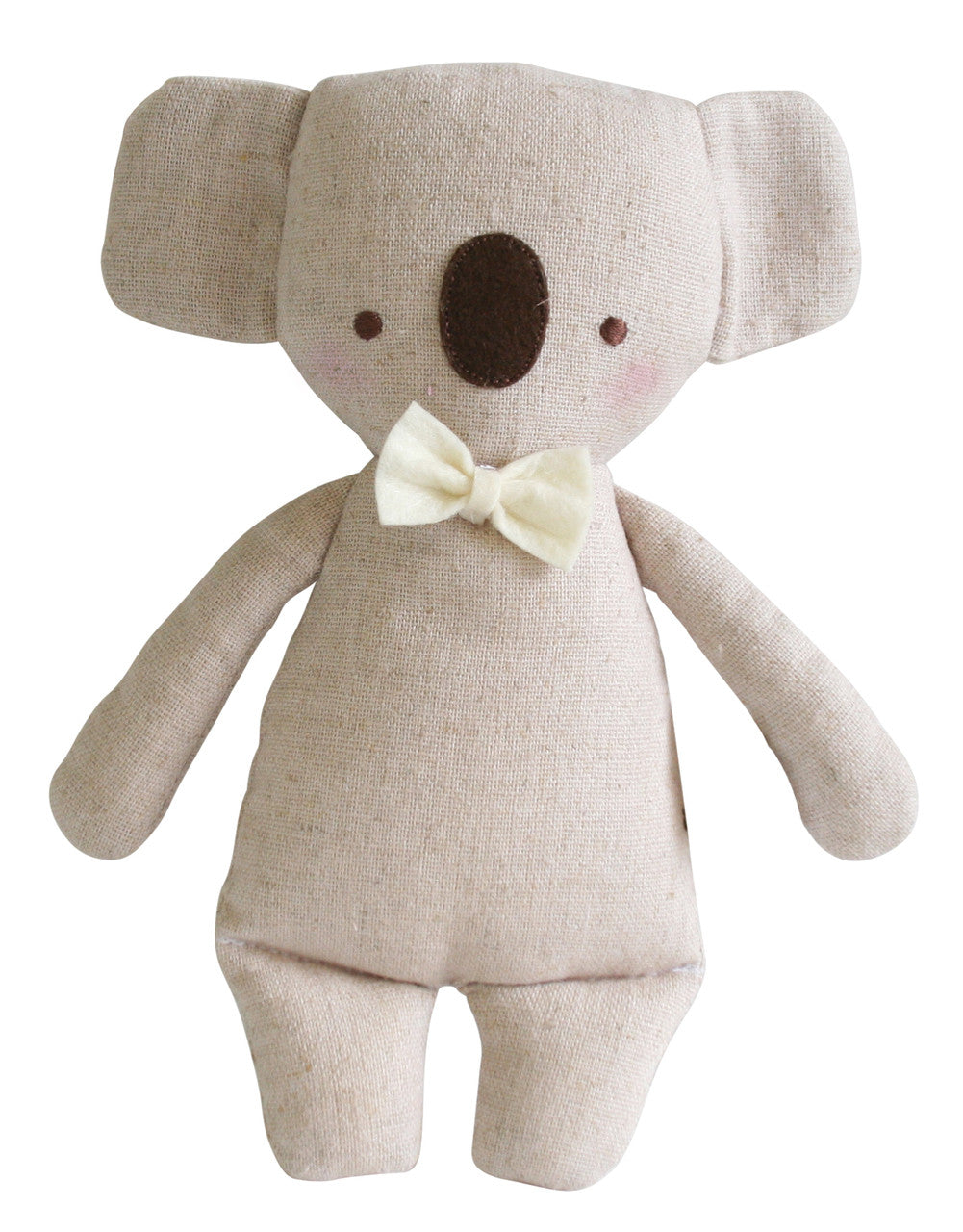 Linen Mini Rattle 18cm Koala