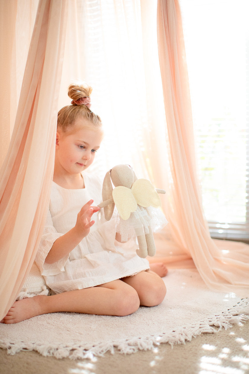 Mini Angel Bunny 27cm Ivory.