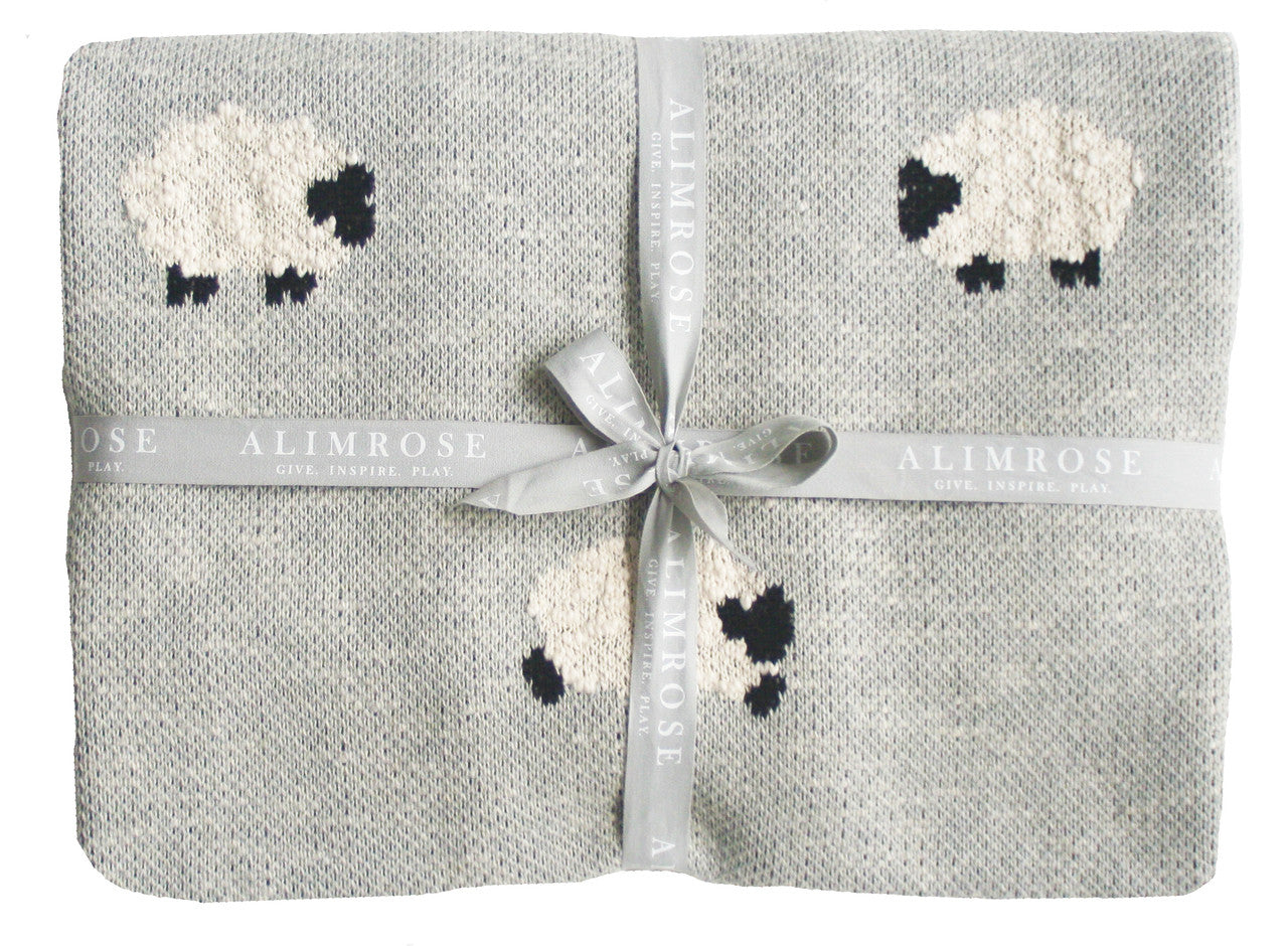 Baa Baa Baby Blanket Grey