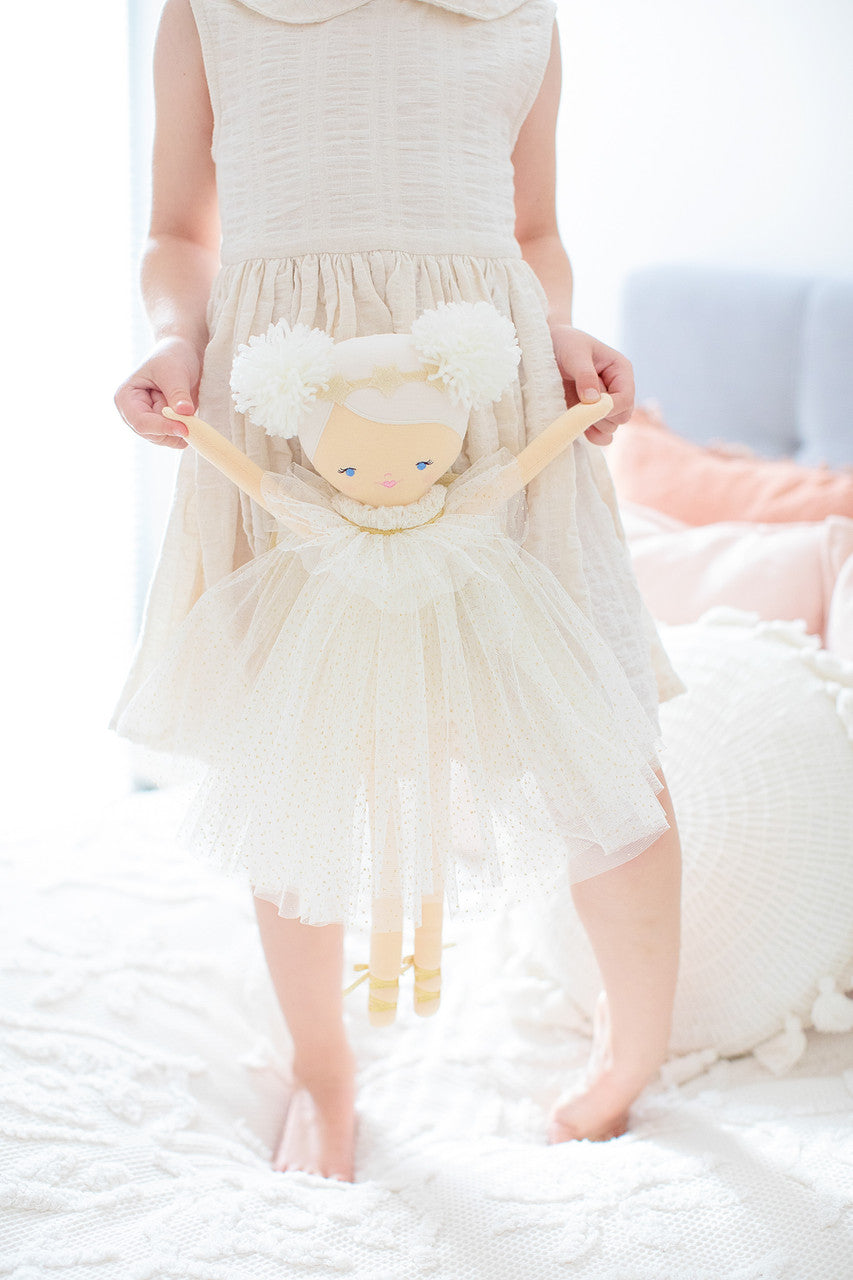 Ava Angel Doll 48cm Ivory Gold