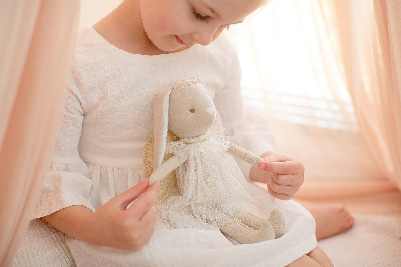 Mini Angel Bunny 27cm Ivory.