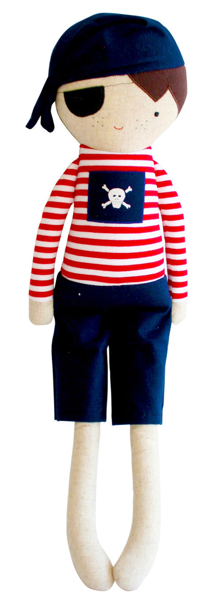 Linen Pirate Boy 50cm Navy & Red