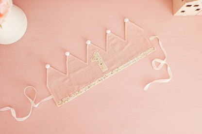 1st Birthday Crown Pink