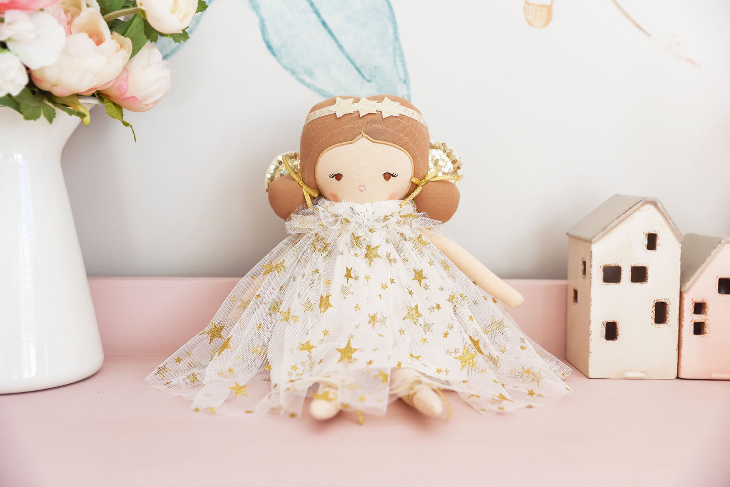 Holly Fairy 40cm Ivory Gold