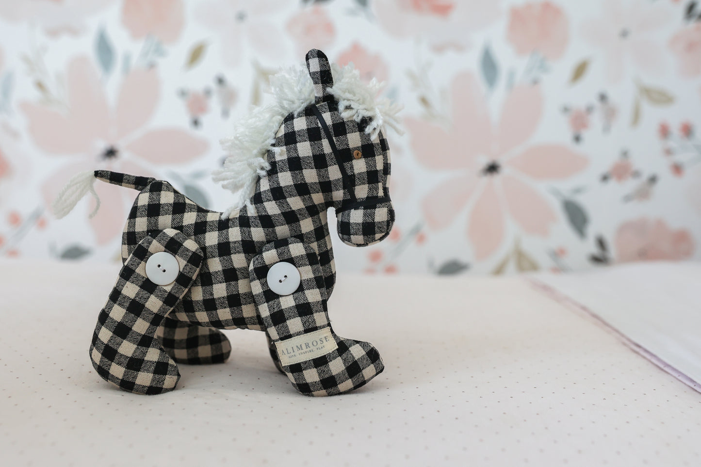 Jointed Pony 22cm Black Check