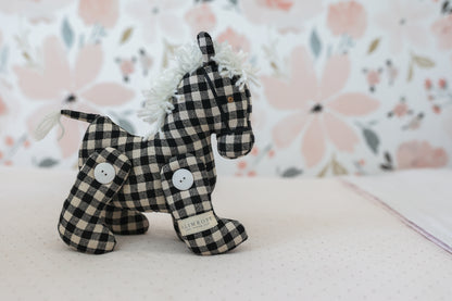 Jointed Pony 22cm Black Check