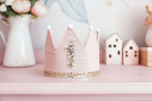 1st Birthday Crown Pink