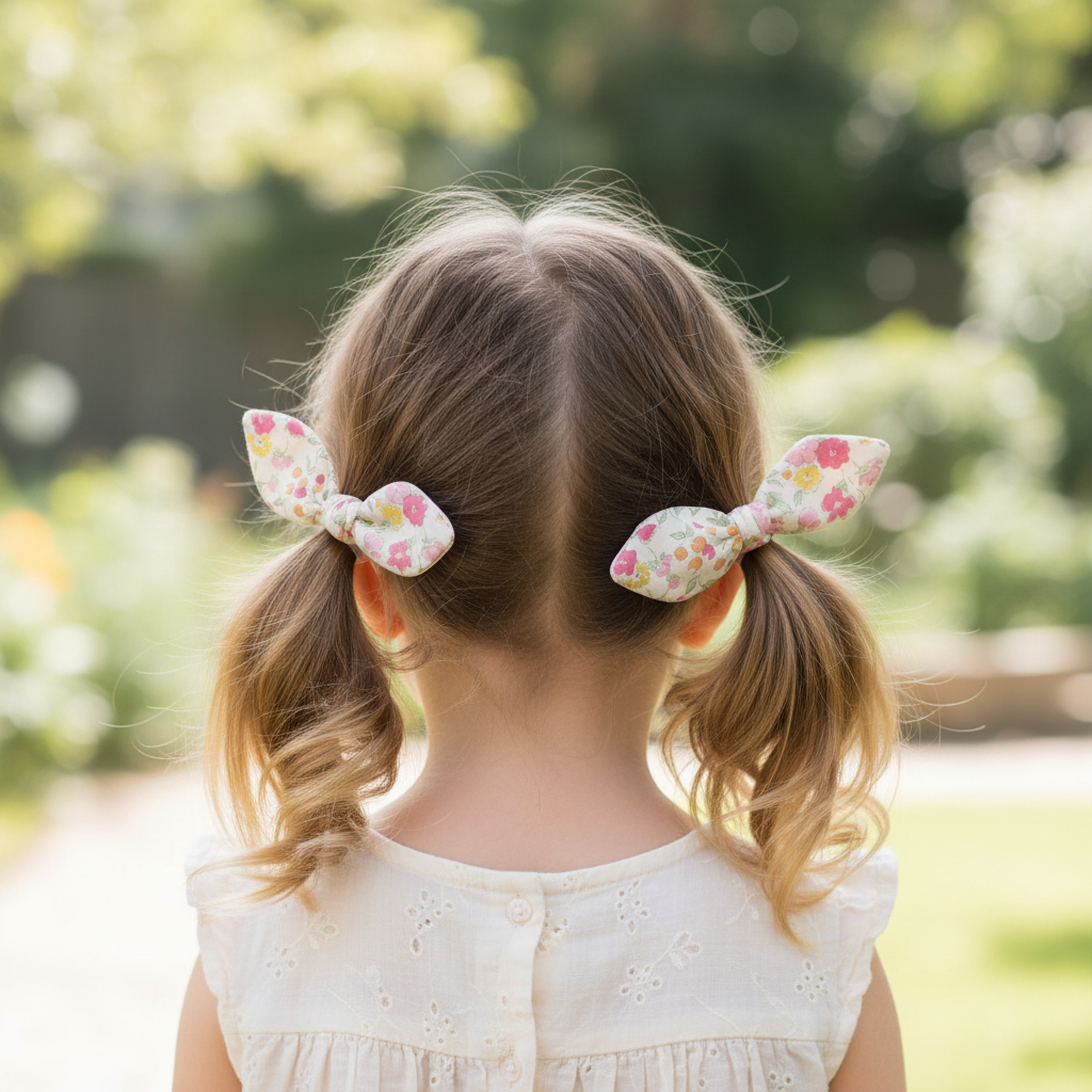 Bunny Hair Ties Set Rose Garden