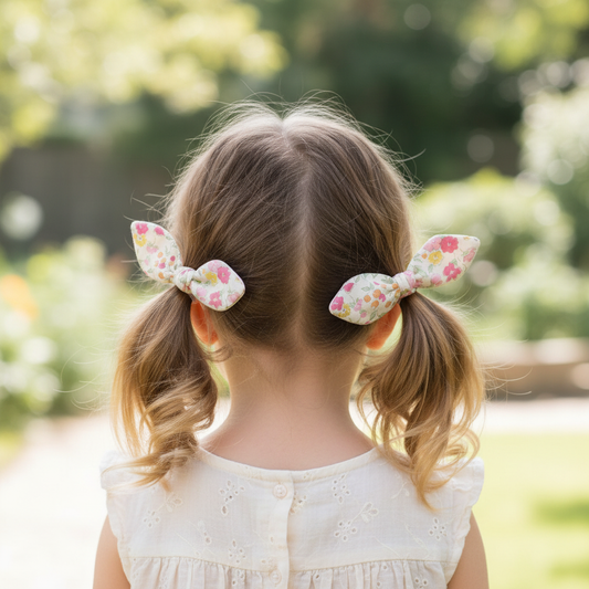 Bunny Hair Ties Set Rose Garden
