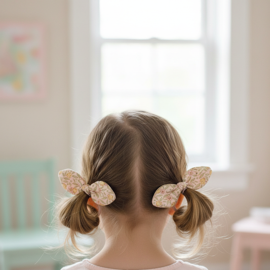 Bunny Hair Ties Set Blossom Lily Pink