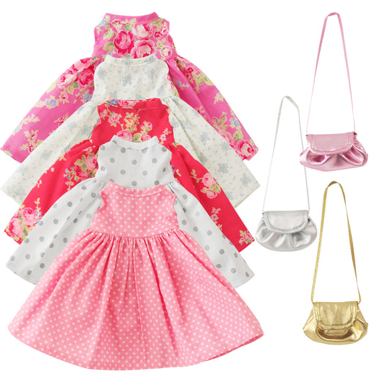 Dolls Summer Dress Pack. Fits 43cm-45cm dolls.