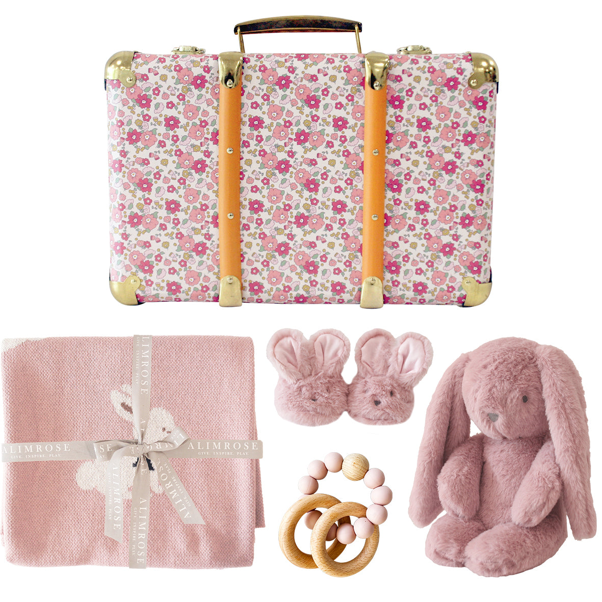 Easter Bunny Blanket Gift Set - Rose Garden