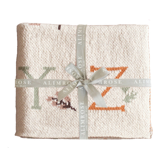 Alphabet Baby Blanket Natural