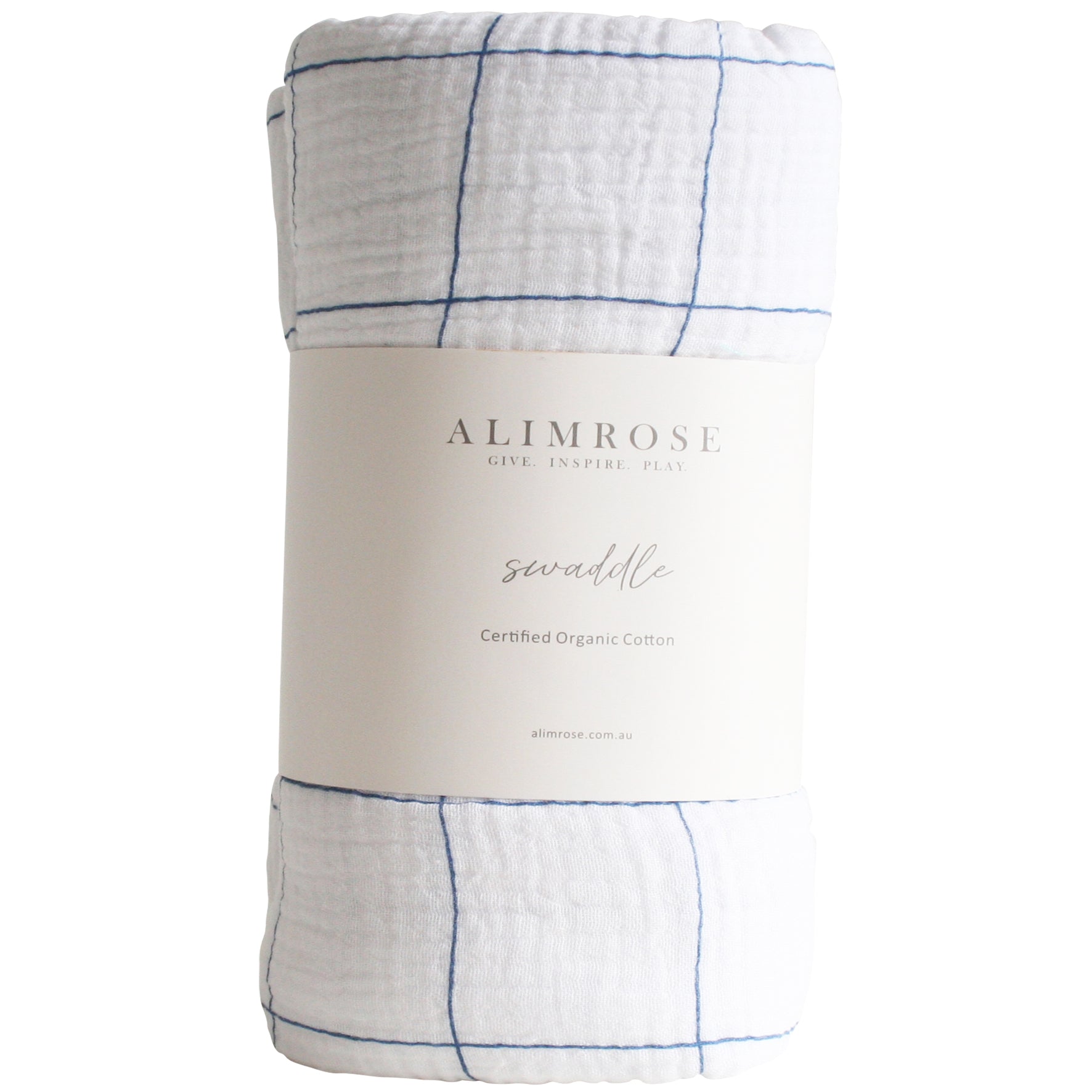 Navy store muslin swaddle