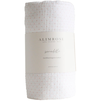 Muslin Swaddle Pink Spot