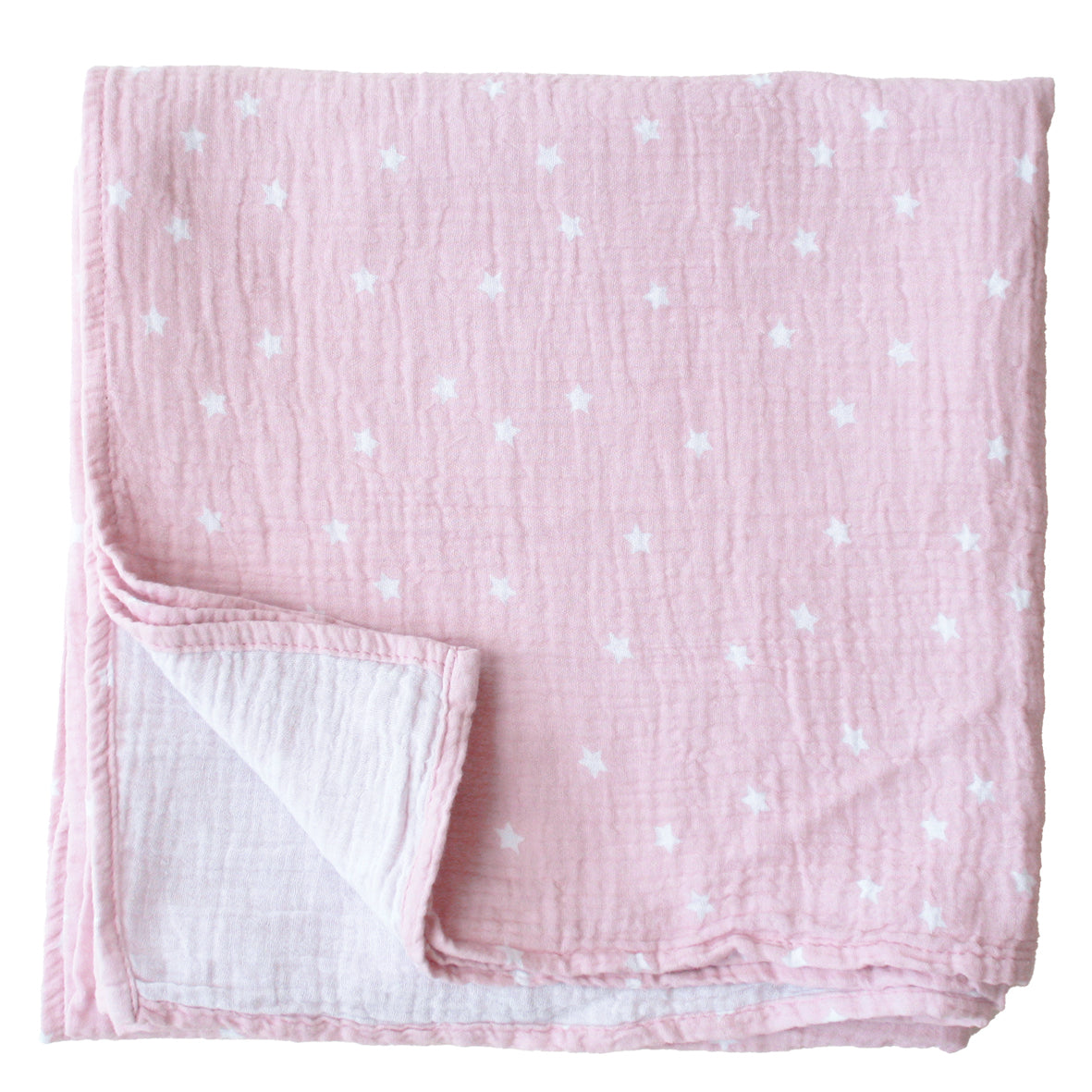 Muslin Swaddle Starry Night Pink