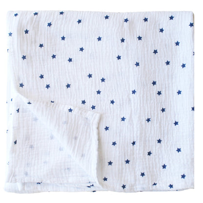 Muslin Swaddle Navy Stars