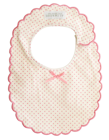 Scallop Bib Spot Pink