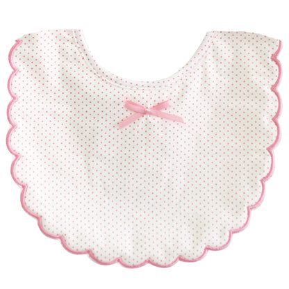 Scallop Bib Spot Pink